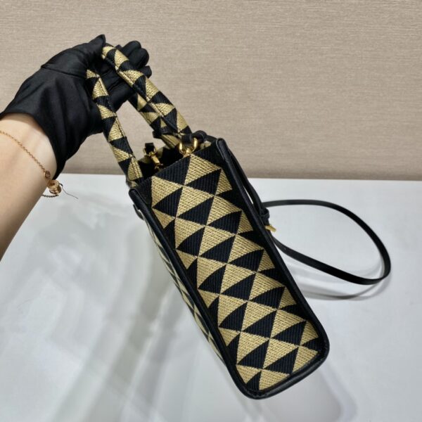 Small Prada Symbole embroidered fabric handbag
