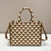 Small Prada Symbole embroidered fabric handbag