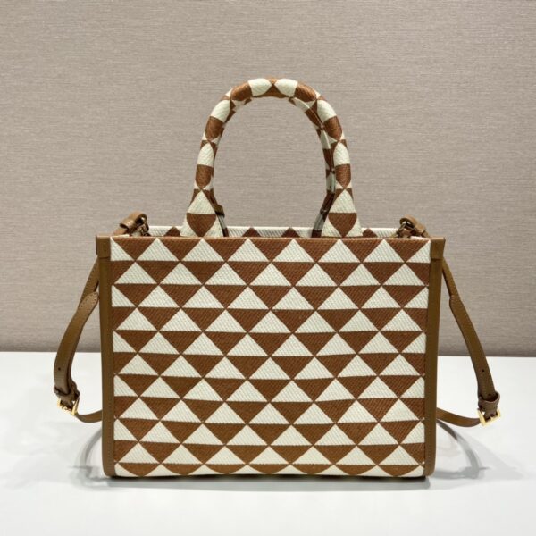 Small Prada Symbole embroidered fabric handbag