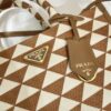 Small Prada Symbole embroidered fabric handbag