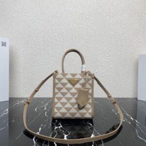 Prada Symbole Embroidered Fabric Mini Bag