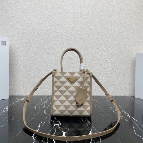 Prada Symbole Embroidered Fabric Mini Bag
