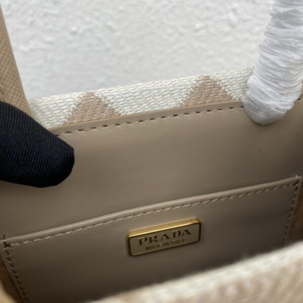 Prada Symbole Embroidered Fabric Mini Bag