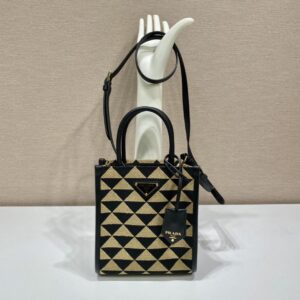 Prada Symbole Embroidered Fabric Mini Bag