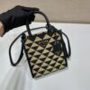 Prada Symbole Embroidered Fabric Mini Bag