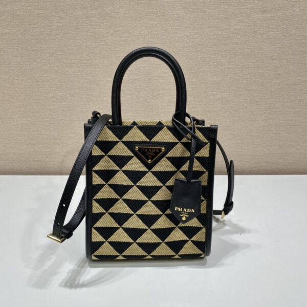 Prada Symbole Embroidered Fabric Mini Bag