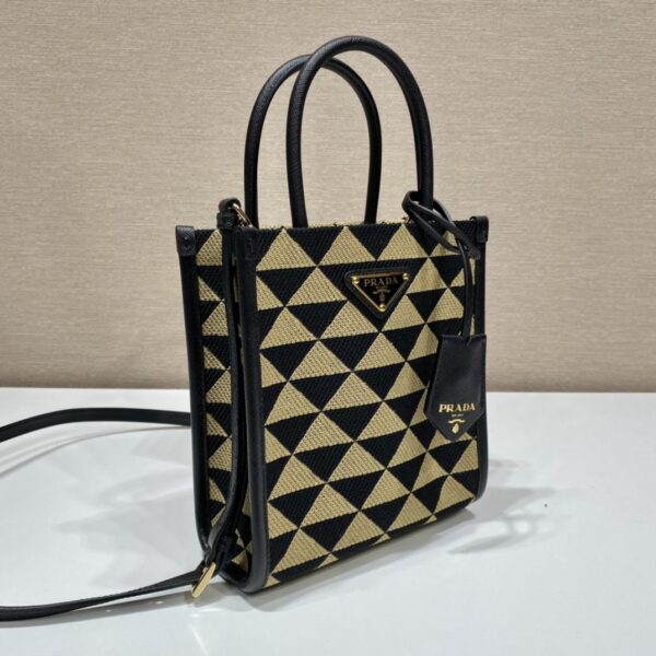 Prada Symbole Embroidered Fabric Mini Bag