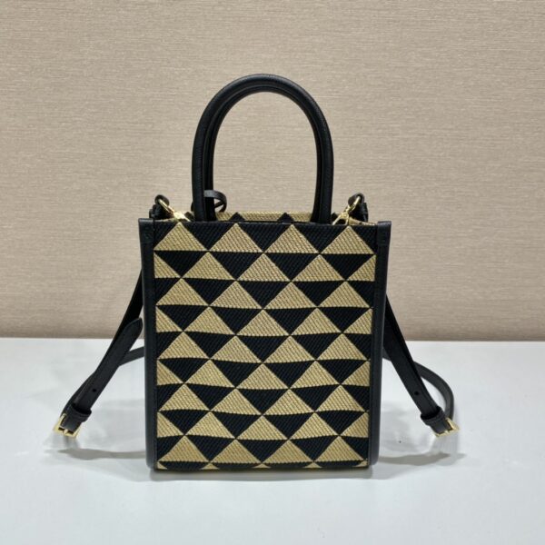 Prada Symbole Embroidered Fabric Mini Bag