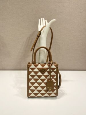 Prada Symbole Embroidered Fabric Mini Bag
