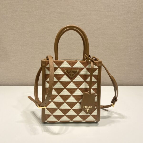 Prada Symbole Embroidered Fabric Mini Bag