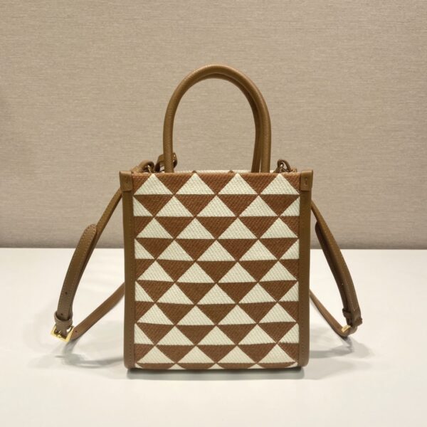 Prada Symbole Embroidered Fabric Mini Bag