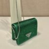 Prada Cardholder with shoulder strap and crystals