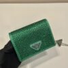 Prada Cardholder with shoulder strap and crystals