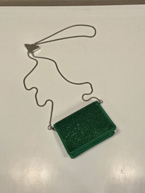Prada Cardholder with shoulder strap and crystals