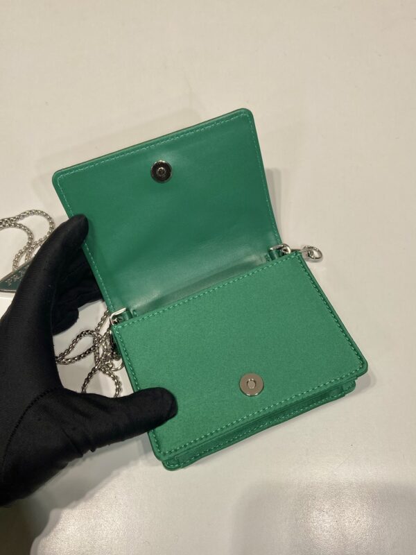 Prada Cardholder with shoulder strap and crystals