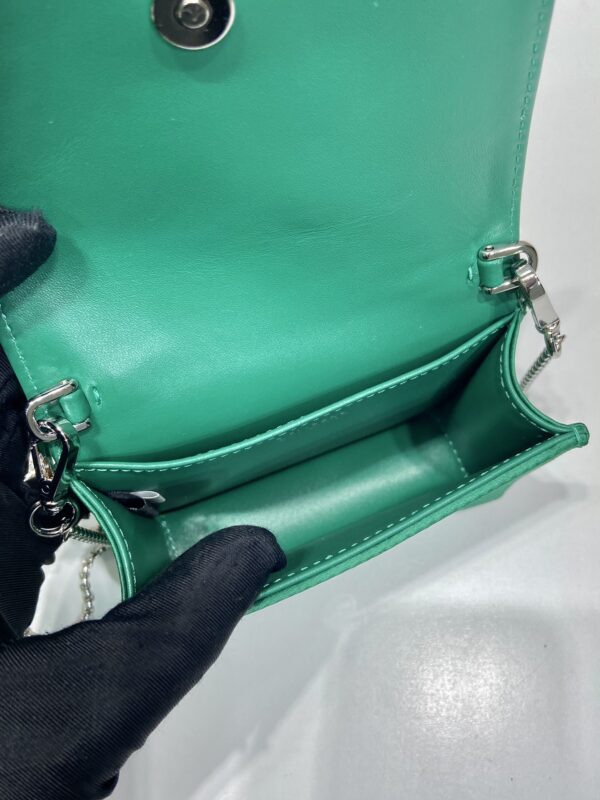 Prada Cardholder with shoulder strap and crystals