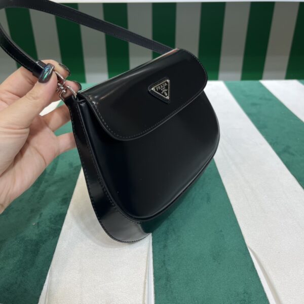 Prada Cleo brushed leather shoulder bag with flap