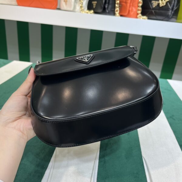 Prada Cleo brushed leather shoulder bag with flap