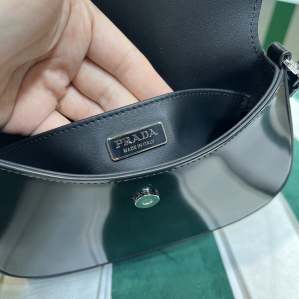 Prada Cleo brushed leather shoulder bag with flap