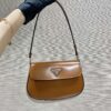 Prada Cleo brushed leather shoulder bag with flap