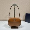 Prada Cleo brushed leather shoulder bag with flap