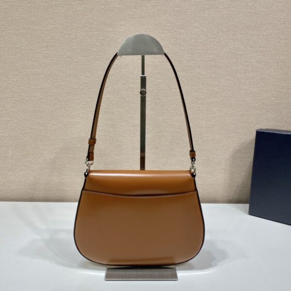Prada Cleo brushed leather shoulder bag with flap