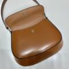 Prada Cleo brushed leather shoulder bag with flap