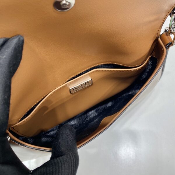 Prada Cleo brushed leather shoulder bag with flap