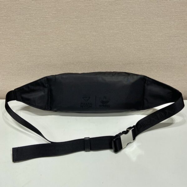 Prada Black Re-nylon And Saffiano Leather Belt Bag