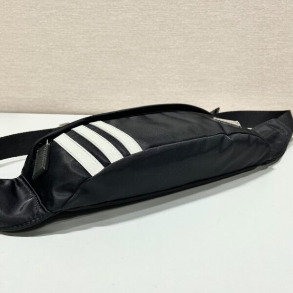 Prada Black Re-nylon And Saffiano Leather Belt Bag