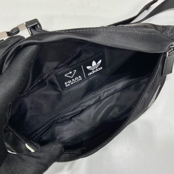 Prada Black Re-nylon And Saffiano Leather Belt Bag
