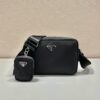 Prada Black Re-nylon And Saffiano Camera Bag