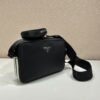 Prada Black Re-nylon And Saffiano Camera Bag