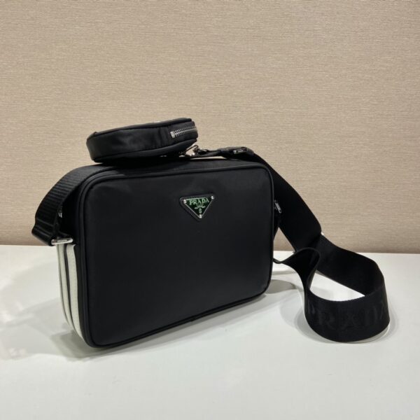 Prada Black Re-nylon And Saffiano Camera Bag