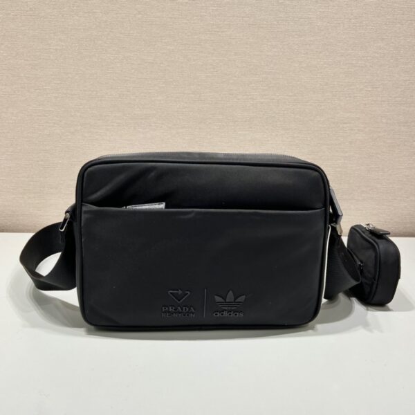 Prada Black Re-nylon And Saffiano Camera Bag