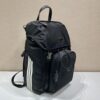 Prada Black Re-nylon And Saffiano  Backpack