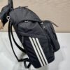 Prada Black Re-nylon And Saffiano  Backpack