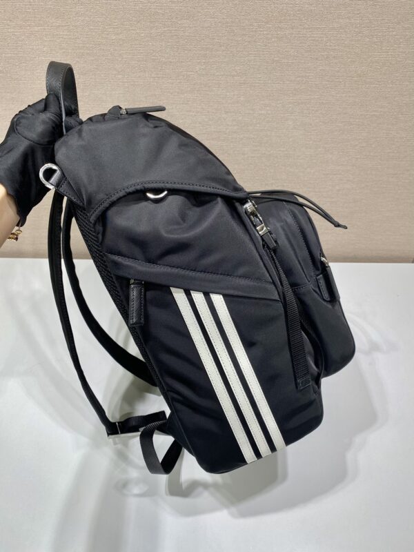 Prada Black Re-nylon And Saffiano  Backpack