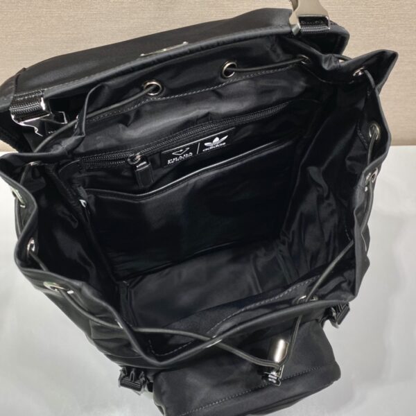 Prada Black Re-nylon And Saffiano  Backpack