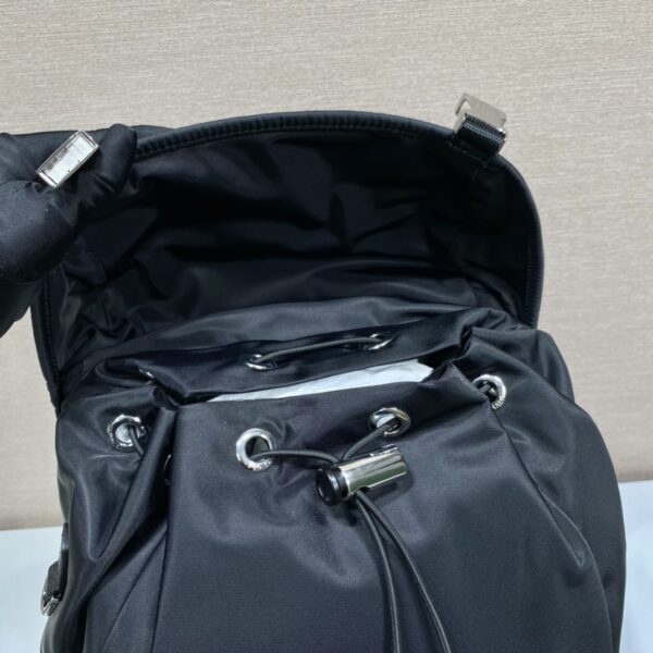 Prada Black Re-nylon And Saffiano  Backpack