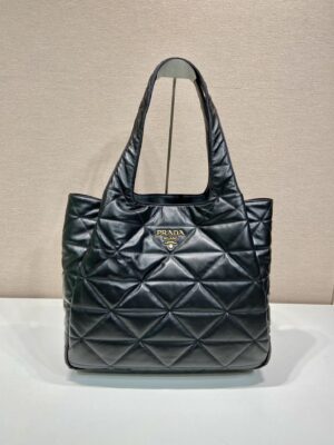 Prada Large padded leather tote bag