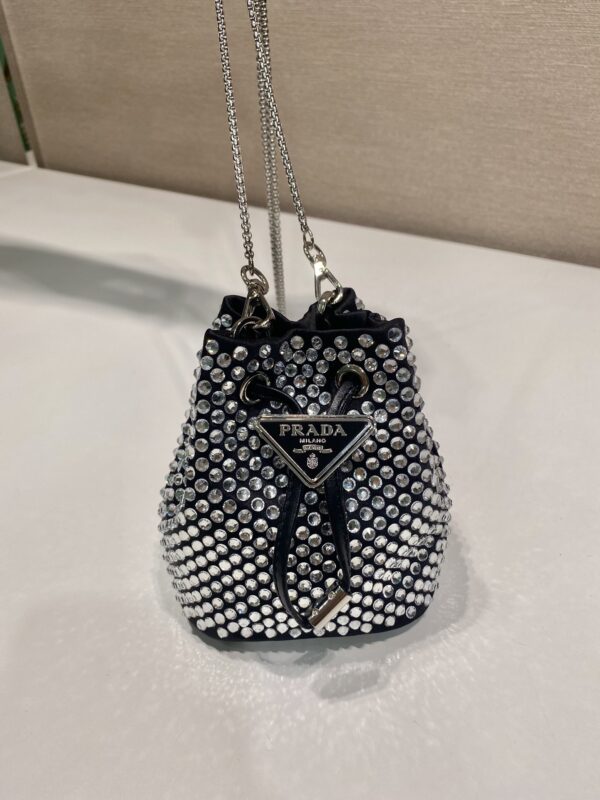Prada Crystal Embellished Satin Mini-pouch