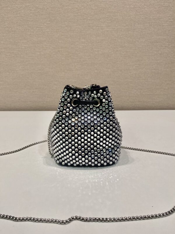 Prada Crystal Embellished Satin Mini-pouch