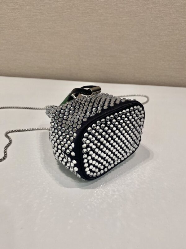 Prada Crystal Embellished Satin Mini-pouch