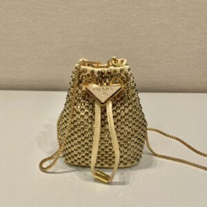 Prada Crystal Embellished Satin Mini-pouch