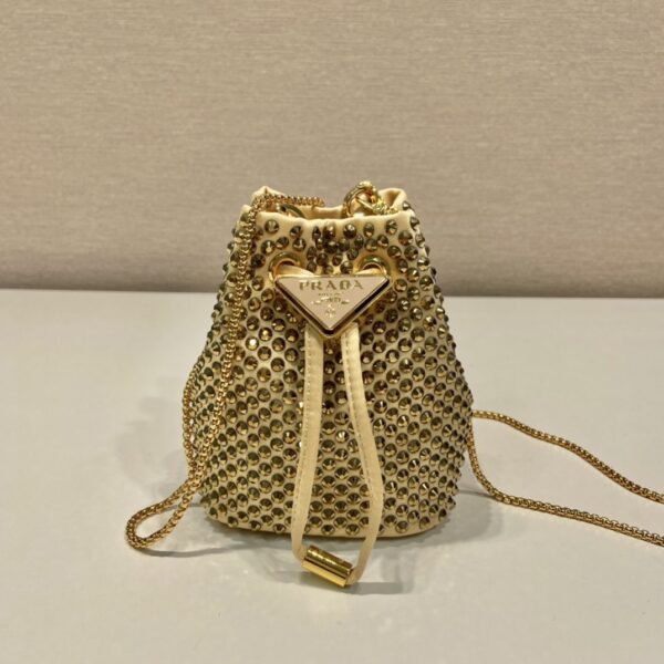 Prada Crystal Embellished Satin Mini-pouch