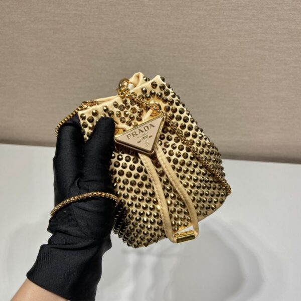 Prada Crystal Embellished Satin Mini-pouch