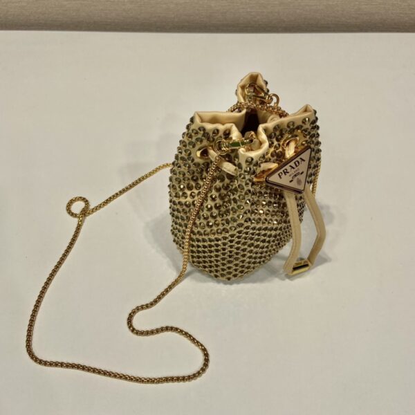 Prada Crystal Embellished Satin Mini-pouch
