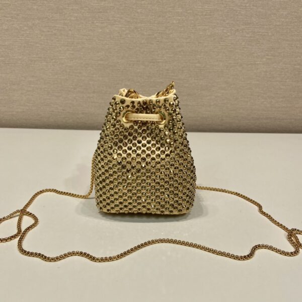 Prada Crystal Embellished Satin Mini-pouch