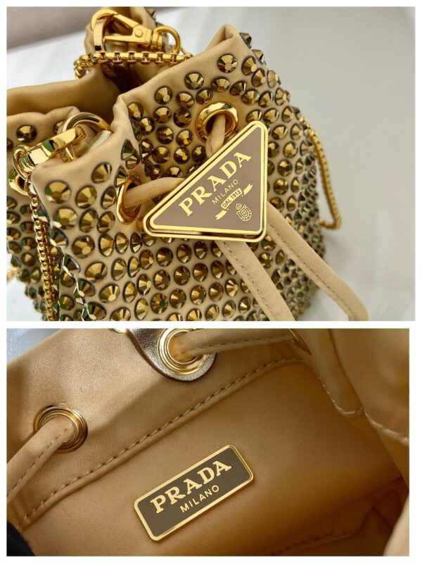 Prada Crystal Embellished Satin Mini-pouch